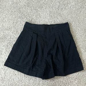 Abercrombie blank linen tailored high rise shorts size XS